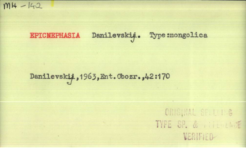 front of card